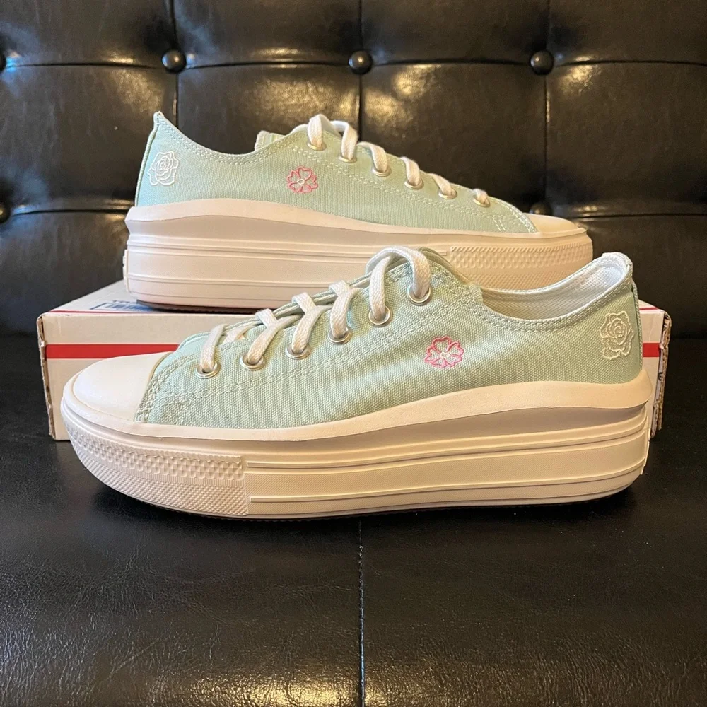 Converse Chuck Taylor All Star Move Platform Low Summer Embroidery - Picture 1 of 7